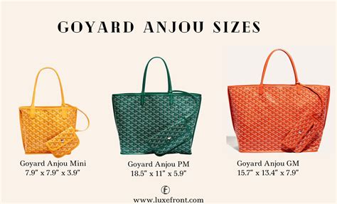 goyard anjou bag size.